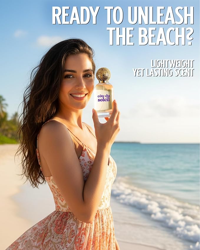 PB ParfumsBelcam Côte du Soleil Eau de Parfum for Women – Warm Floral Oriental Scent with Ripe Plum, Sugared Orchid & Vanilla – Long-Lasting Women’s Fragrance, Everyday Luxury Perfume, 3.4 fl oz