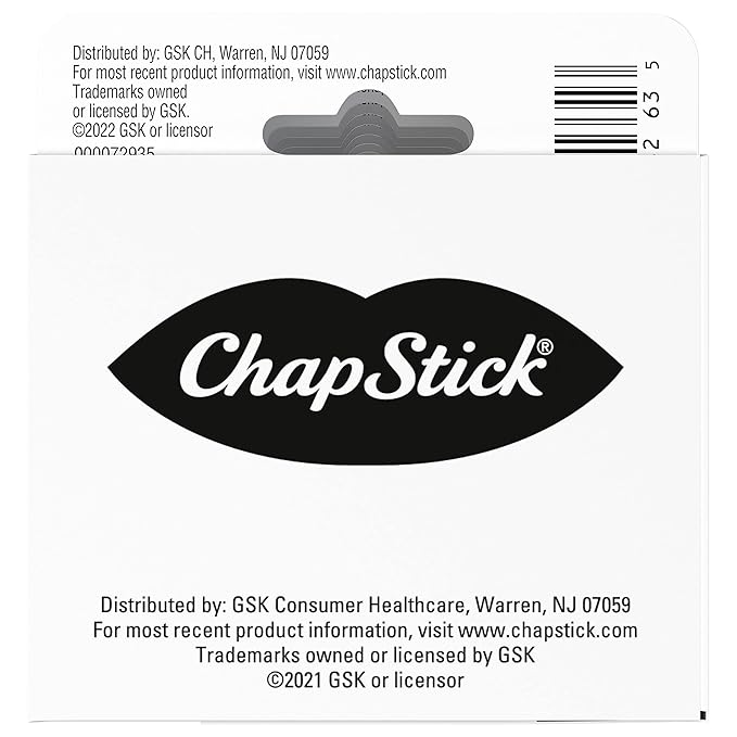 ChapStick Classic Medicated Lip Balm Tubes, Chapped Lips Treatment and Skin Protectant - 0.15x12 Oz