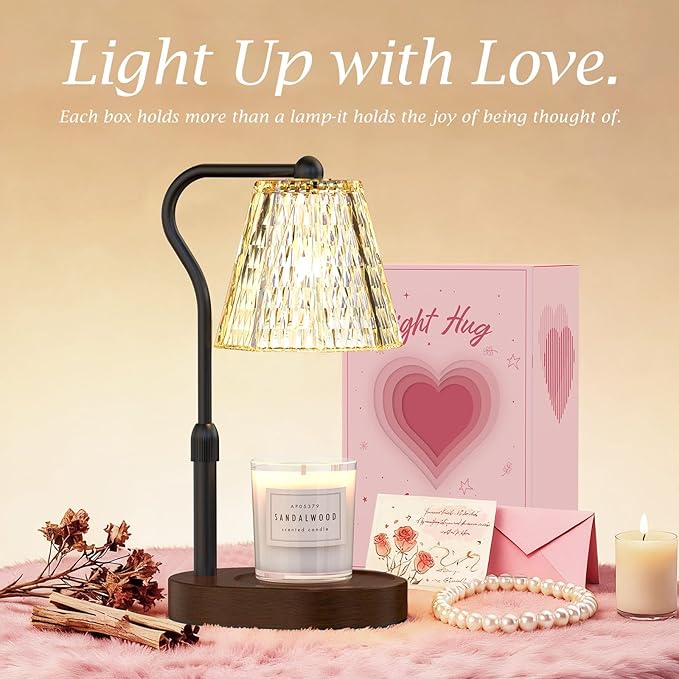 Candle Warmer Lamp White Elephant Gifts for Adults, Adjustable Height Vintage Wax Warmer for Scented Wax Jar Candles Office Decor Gifts for Her Who Have Everything