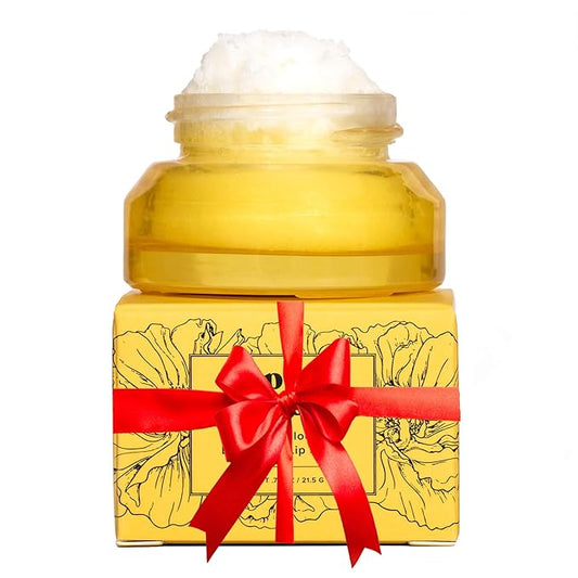 Poppy & Pout Natural Lip Scrub, Moisturizing Sugar Scrub for Dry Lips, Lip Scrubber Exfoliator with Essential Oils Smooths and Hydrates Lips, In Recyclable Glass Jars, Cruelty Free - Lemon Bloom