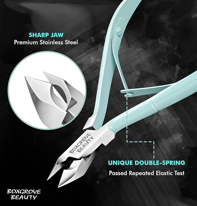 Professional Cuticle Cutter & Pusher Trimmer Manicure Tools with Double Spring – Perfect Nail Care Tool for Manicure & Pedicure Beauty at Home/Spa/Saloon