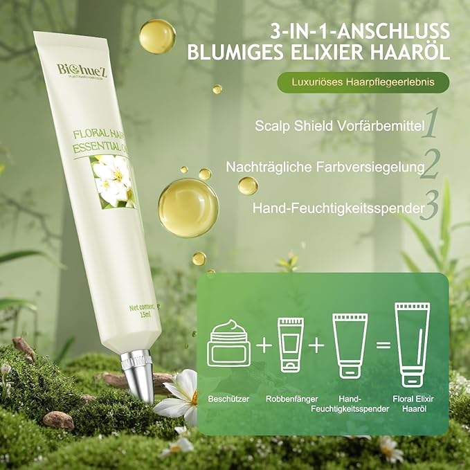 Permanent Hair Dye Gray Coverage Hair Dye PPD-Free Hair Color Kit 4A Cream Latte Brown