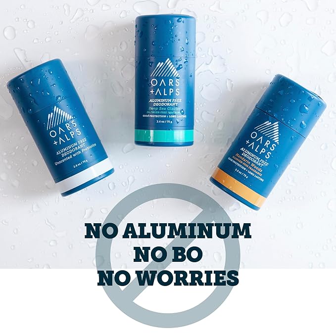 Oars + Alps Deodorant for Men & Women, Aluminum Free Deodorant for Men, Dermatologist Tested, Clean Ingredients, Non Toxic, Vegan, Long Lasting, Variety Pack, 3pk, 2.6oz