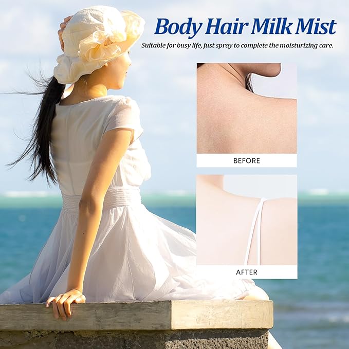 Body Hair Milk Mist, Hydrating And Moisturizing Spray, Long-Lasting Fragrance, Natural Hydrating And Moisturizing Body Mist(Coconut)