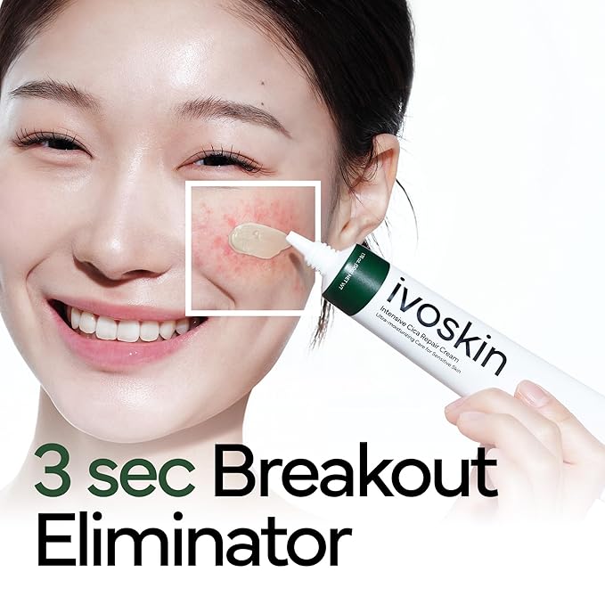 Intensive Cica Repair Cream, Korean Dexpanthenol cream, Restore Skin Barrier, Prevent Acne Breakouts, Ultra-Soothing & Hydrating Care Cream for Sensitive Skin with Madecassoside (1.76oz / 50g)