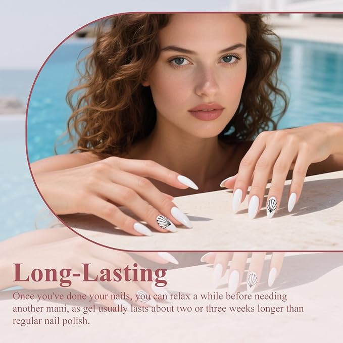 Artdone Gel Nail Polish Hema-free Solid Color White For All Seasons Neutral Soak Off LED Lamp Needed For Manicure Nail Art