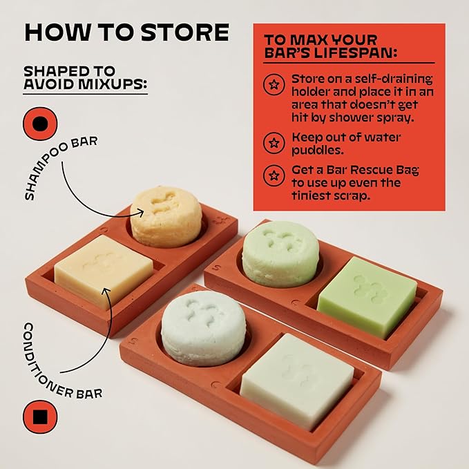 NOLE CARE Sustainable Bar Shampoo with Rosemary Mint & Batana Oil, for Dry Hair, Anti Dandruff (3 oz) - PH Balanced, Rice Protein Based, For Thining Hair, Sulfate-Free, Plastic-Free