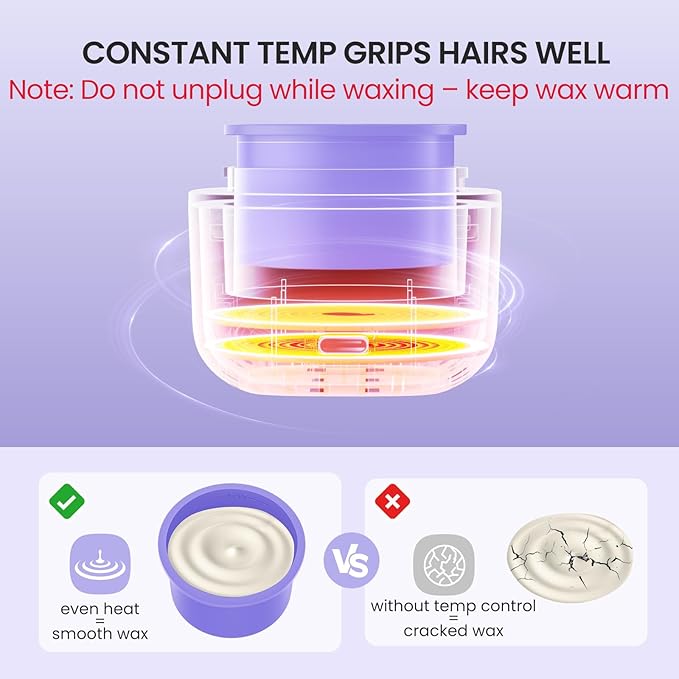 Face Wax Kit for Women, Lip Facial Waxing Kit with 26 Wax Sticks, 100g Waxing Beads, Long Lasting Facial Hair Removal, USB Fast Heat, Smart Constant Temp, Travel or Home Use