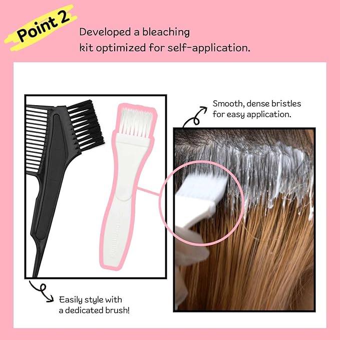 eZn Highlight Hair Bleach Kit, 4.23oz Korean Cruelty-Free Hair Lightener, Lifts Up to 6 Levels, Includes Tint Tray, Brush, and Complete Lightening System