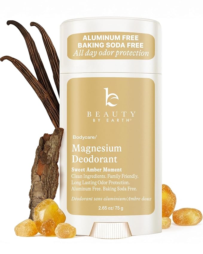 Natural Deodorant for Women - Aluminum & Baking Soda Free, USA Made for Long-Lasting Odor Protection, Made with 55% Organic Ingredients, Kid & Sensitive Skin Safe Magnesium Deodorant