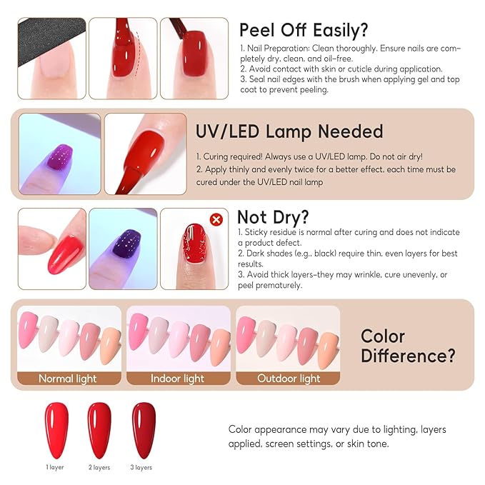 COSCELIA 25 Bottles Fall Gel Nail Polish Set, 20 Colors Gel Polish with 5pcs Top Base Coat Nude Brown Red Yellow Glitter Autumn Winter Colors Nail Art Manicure Starter Kit Christmas Gifts for Women