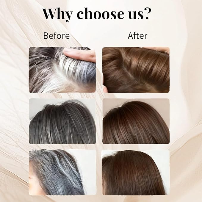 Safe and Convenient Comb Hair Dye Stick, White Hair Cover Stick, 2-in-1 Convenient Instant Dyeing, Waterproof and Sweat Proof, Quick Root Dressing (Black Brown) d