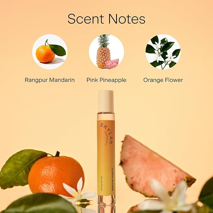 Skylar Citrus Reverie and Lime Sands Eau de Perfume Layering 2 Pack- Hypoallergenic & Clean Perfume for Women & Men, Vegan & Safe for Sensitive Skin- (10mL /0.33 Fl oz)