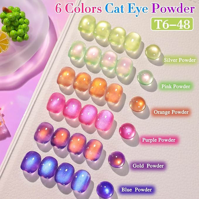 Double Rhythm 0.5 OZ Cat Eye Gel Polish with Magnet 15ML Holographic Glitter Shimmer Translucent Jelly Color Magnetic Nail Polish Salon DIY at Home (Drak Purple-MC1248)