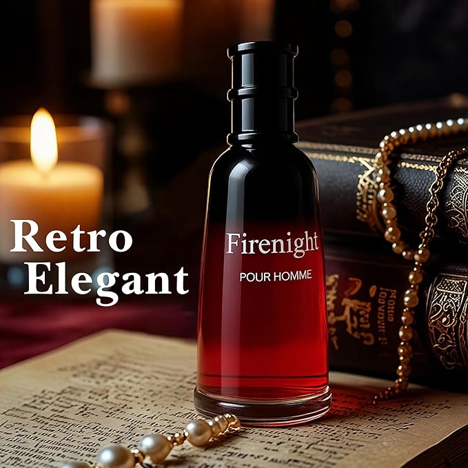 Firenight Long-Lasting Cologne for Men | Spicy Citrus - Bergamot, Lemon, Nutmeg Scent | Eau de Toilette 100ml Spray | Day to Night Fragrance
