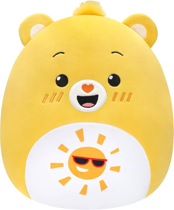 Squishmallows Original Care Bears 12in Funshine Bear – Official Jazwares Plush (Medium-Sized)