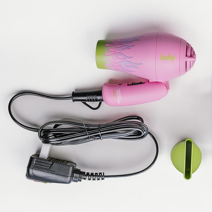 Travel Hair Dryer – Lightweight, Portable Dual Voltage Mini Blow Dryer for Women and Men with Foldable Handle, and Nozzle for Targeted Styling - Works on Short and Long Hair