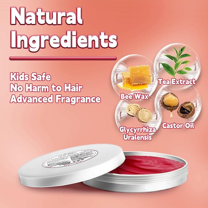 Red Hair Color Wax, Temporary Washable Hair Color Dye for Kids, Temporary Dye Wax Natural Hairstyle Cream Hair Pomades for Women & Men Party Cosplay Halloween