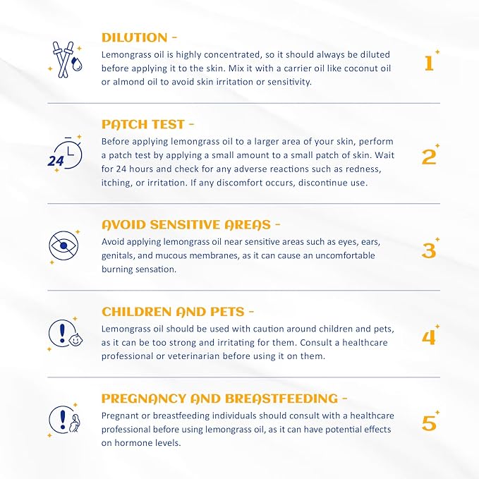 HIQILI Essential Oil, 100% Pure Natural Undiluted - Lemongrass - 1.01 Fl. Oz