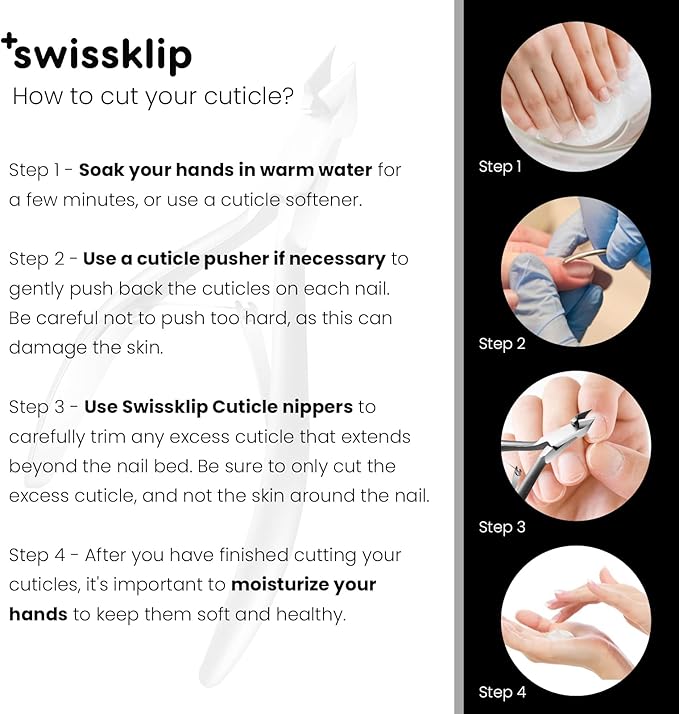 Swissker by Swissklip Cuticle Trimmer I Best Cuticle Remover I Cuticle Nippers, Cutter, Scissors I Nail Nipper used along with Cuticle Pusher Tool, Cuticle Clippers, Nail Cuticle Trimmer (Pack of 3)