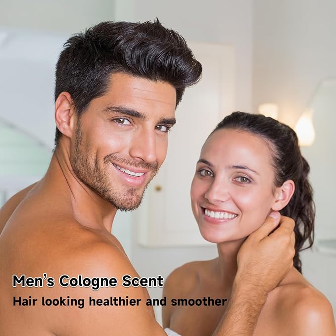 Cologne Shampoo Bar, 2 Pack Solid Shampoo Bar for Men, Deep Cleansing & Nourishing Hair Roots, Fluffy Dandruff Removal Natural Organics Soap Bars for All Hair Types