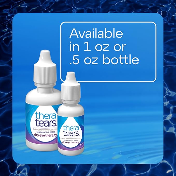 TheraTears Dry Eye Therapy Lubricating Eye Drops for Dry Eyes, 1 Fl Oz Twin Pack, (2 x 30mL Bottles)