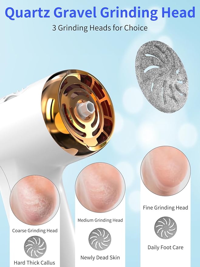 Electric Feet Callus Remover (with Dander Vacuum), USB Rechargeable Pedicure Device for Foot Care, Portable Power Foot File Tool for Dead Hard Skin Remove, Make Your Feet Soft Smooth