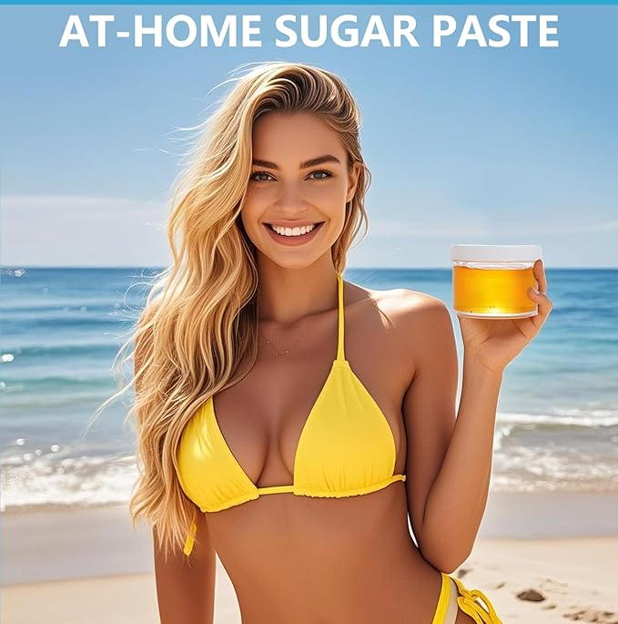 300g/10.6oz Organic Sugar Wax: Hair Removal Natural Sugaring Paste - for Sensitive Skin Body Legs Arms Bikini Back