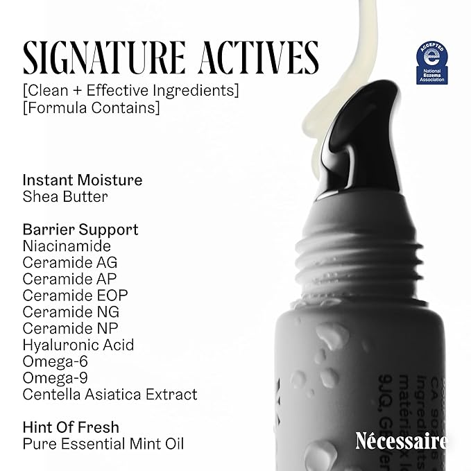 Nécessaire The Lip Balm | Hydrating Lip Balm for Women and Men, Clear, Mint, Multi-Ceramide, Treatment Balm | Instant Relief for Dry, Chapped Lips | Cooling Hypoallergenic Tip | Non-Sticky (0.5 fl oz)