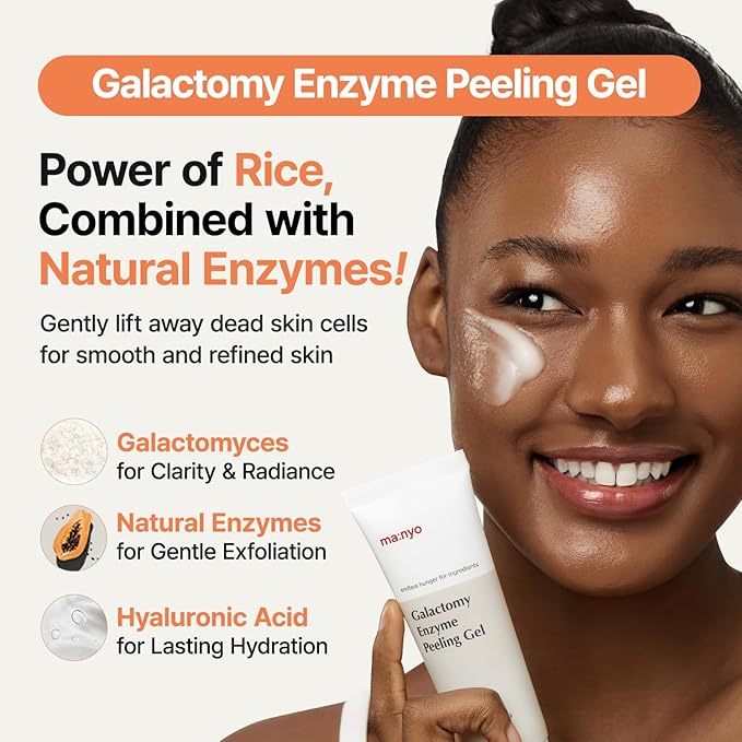 MANYO Galactomy Enzyme Peeling Gel, Face and Body Scrub, Dead Skin Remover, Blackhead Remover, Korean Exfoliating Gel, Korean Skin Care, 2.5fl oz (75ml)