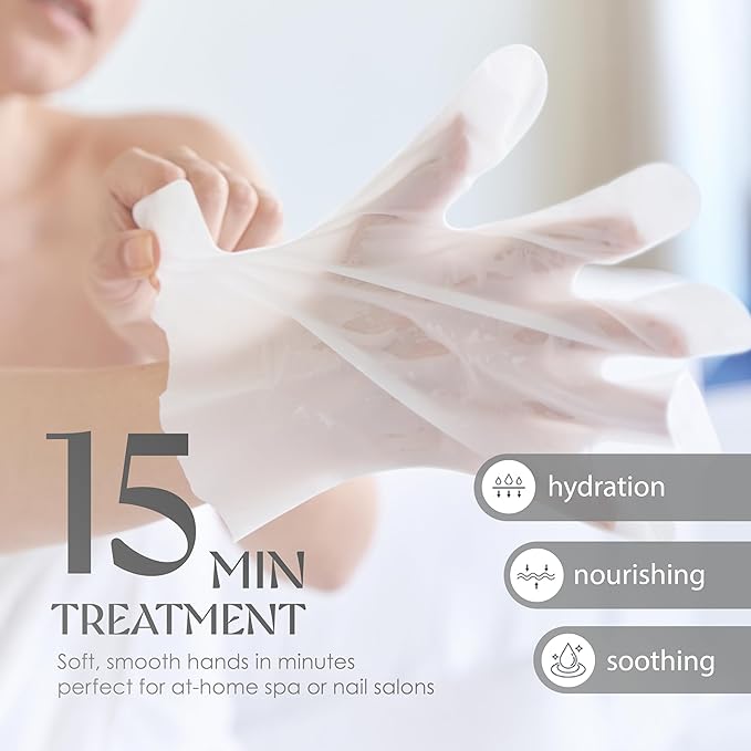 Innerest 24 PK Original Derma Beauty Hand Mask Bulk Moisturizing Hand Gloves for Dry Hands Nail Care Essential, Best Mother's Day Gift Idea, Self Care Women Gift (Shea Butter + Avocado)