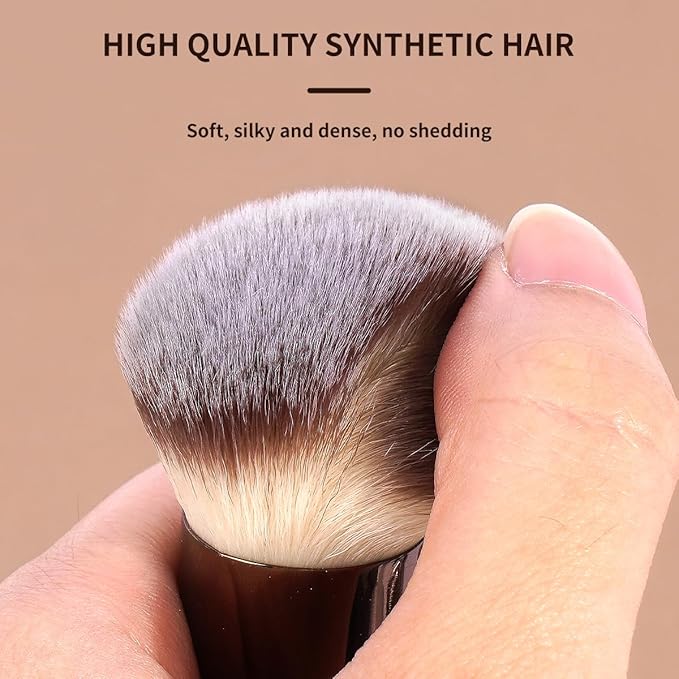 MAANGE Makeup Brush Set 19 PCS Travel Makeup Brushes Eyeshaowder Powder Concealers Foundation Professional Make Up Brush Set with Case (Coffee)