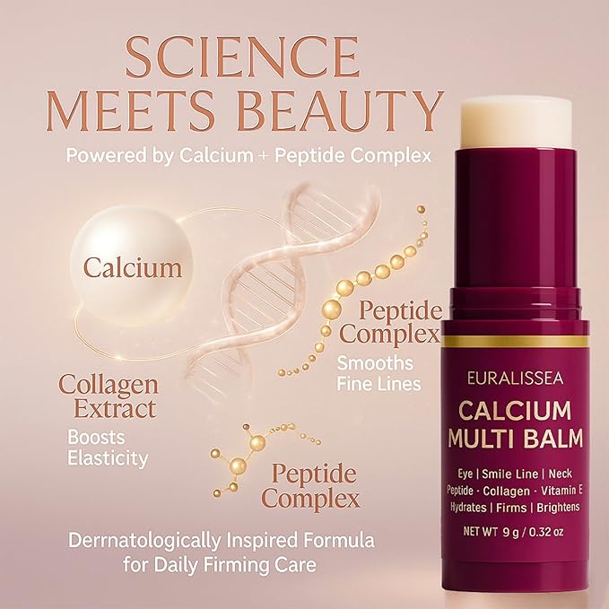 Calcium Volume Multi Balm 2 Pcs – Calcium Boost Firming & Hydrating Treatment with Peptides & Vitamin E – All Skin Types