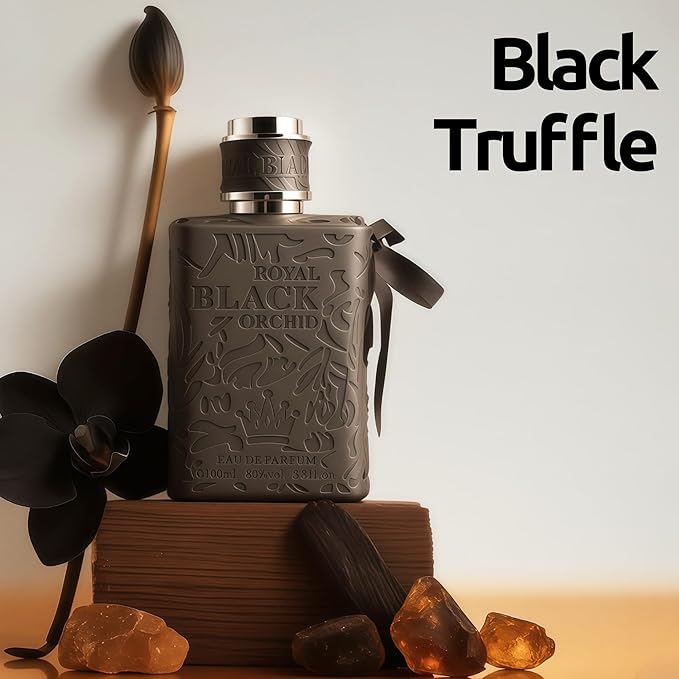 Royal Black Orchid Long-Lasting Cologne for Men | Fresh Citrus & Woody Scent | Eau de Toilette 100ml Spray | Day to Night Fragrance