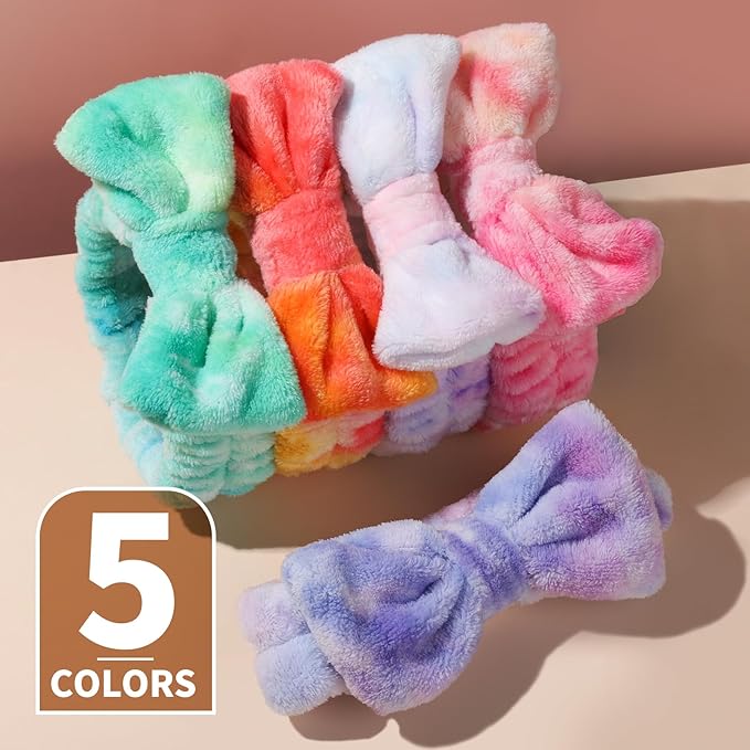Teenitor Makekup Headband, 5pcs Spa Headband for Washing Face, Skincare, Face Mask