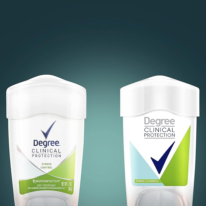 Degree Clinical Protection Antiperspirant Deodorant 72-Hour Sweat & Odor Protection Stress Control Antiperspirant for Women 1.7 oz