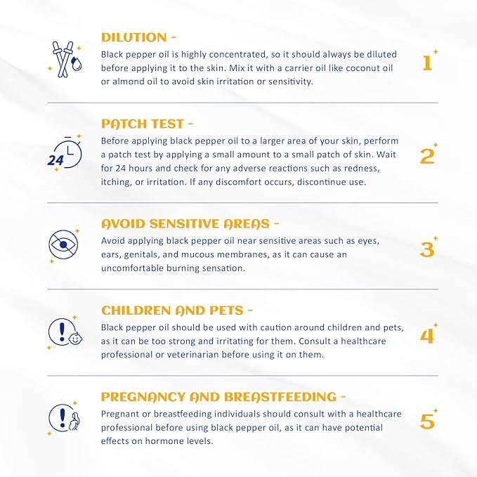 HIQILI 1 Fl Oz Black Pepper Essential Oil, 100% Pure Natural for Aromatherapy, Diffuser - 30 ML