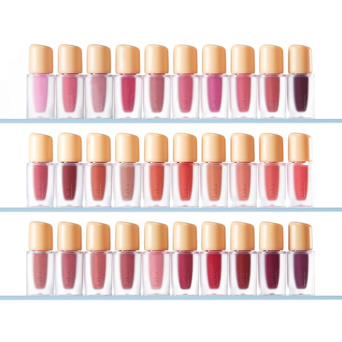 Laka Fruity Glam Lip Tint Mini, 1.9g/0.07oz, Glowing Lip Stain with Wide Color Spectrum, Hydrating & Lightweight Texture, Long-Lasting Bold Stain, Non-Sticky, Vegan, K-Beauty (#148 Acai)