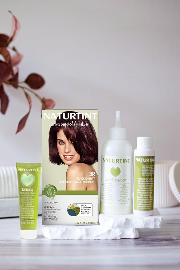 Naturtint 3R Black Cherry Permanent Hair Color (Pack of 1), Ammonia Free, Vegan, Cruelty Free, up to 100% Gray Coverage, Long Lasting Results (Packaging may vary)