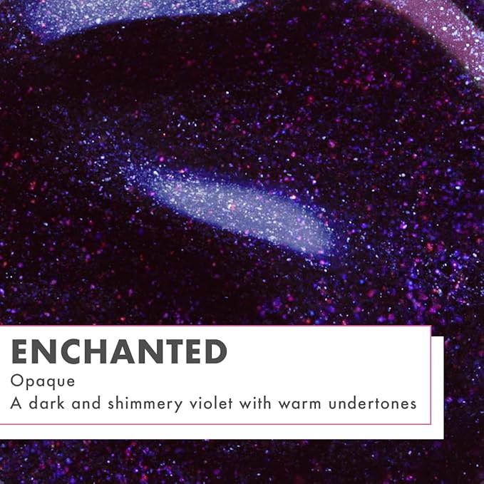 Olive & June Quick Dry Nail Polish | Instant Fast-Drying Smudgeproof Color | 15-free, Vegan Cruelty-Free Formula | Lasts up to 5 Days | Salon-Quality Manicure Pedicure at Home|Enchanted Violet Shimmer