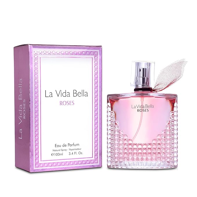 La Vida Bella RosePerfume for Women Long Lasting Fragrance Eau de Parfum Floral & Sweet Women's Perfume Daily Used 3.4 Fluid Ounce