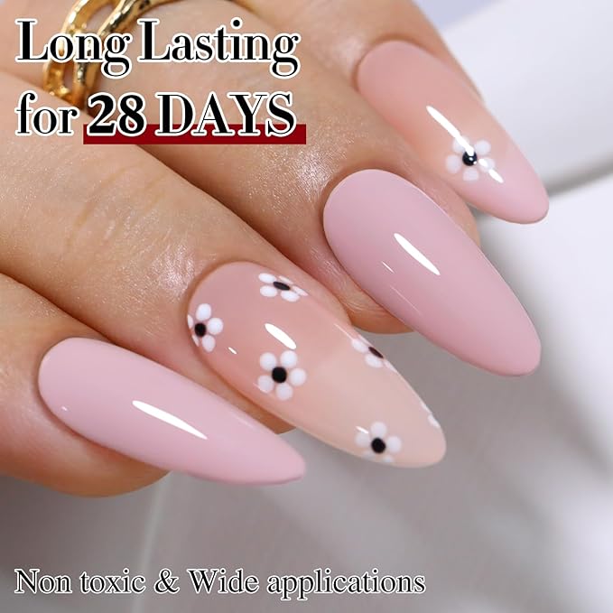 Double Rhythm 15ML Gel Nail Polish Pure Sheer Same Color Same Bottle Soak Off Gel Polish Art Manicure Salon DIY at Home for Women (Creamy Pink-A1389)