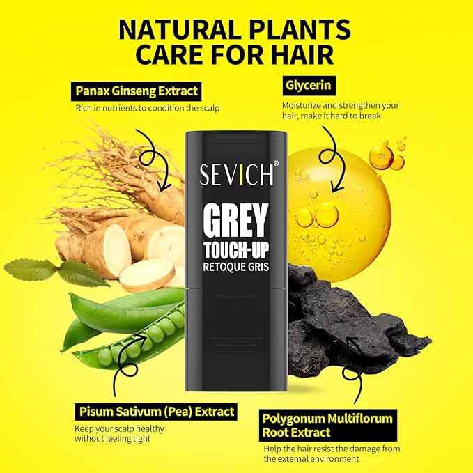 SEVICH Hair Color Stick For Gray Roots - Instantly Cover Grey Hair Dye Comb,Waterproof And Sweatproof, Four Toothed Comb Design, For Carrying Around,8ml(Dark Brown)