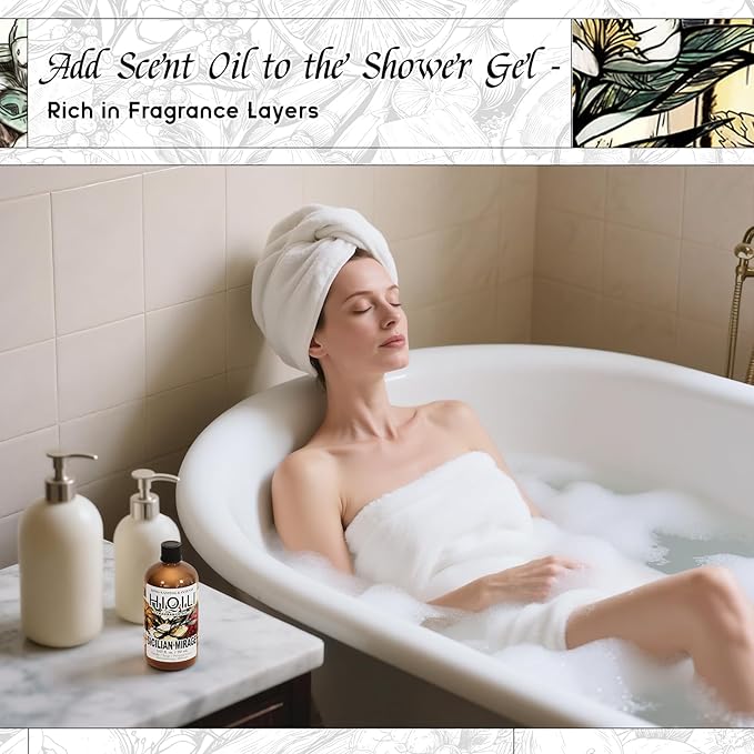 HIQILI Sicilian Mirage Fragrance Oil - Inspired by D.G-bana D-olce, Premium Oil for Candle & Hair Perfume Making, Personal Care Scenting, Luxury Scents - 5.07Fl Oz