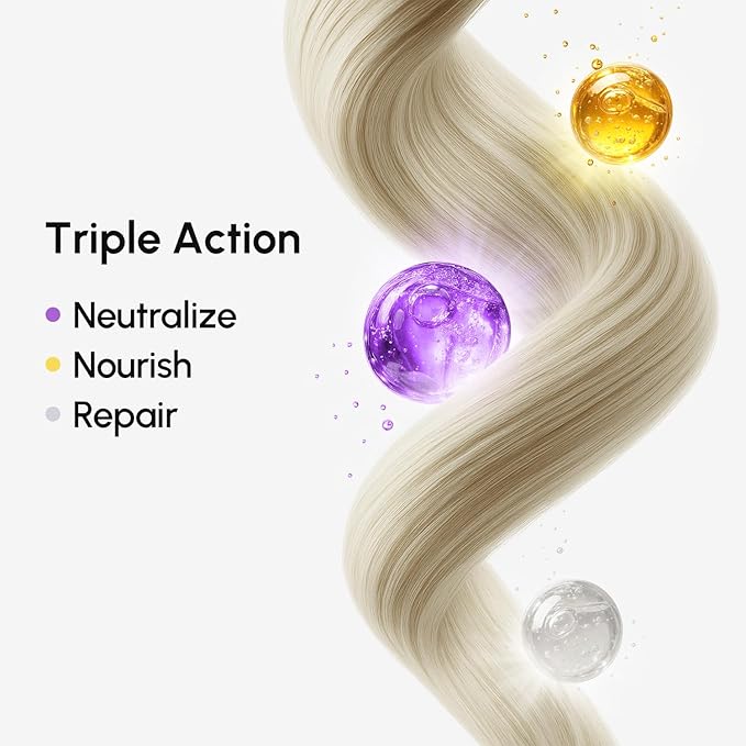 MAREE Deep Conditioning Purple Hair Mask for Blonde Hair 2 PACK – Purple Toner for Brassy, Bleached, Silver, or Color Treated Hair – Keratin Hair Treatment – Matizador Para Cabello Rubio