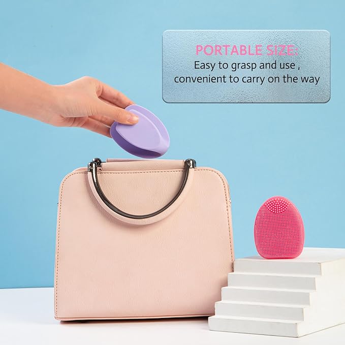 Silicone Face Scrubber,2 Pack Face Scrubber for Women Men, Facial Cleansing Brush Face Exfoliator Scrubber Brushes for Facial Cleansing Exfoliating Blackhead Remover Acne Pore Face Massaging