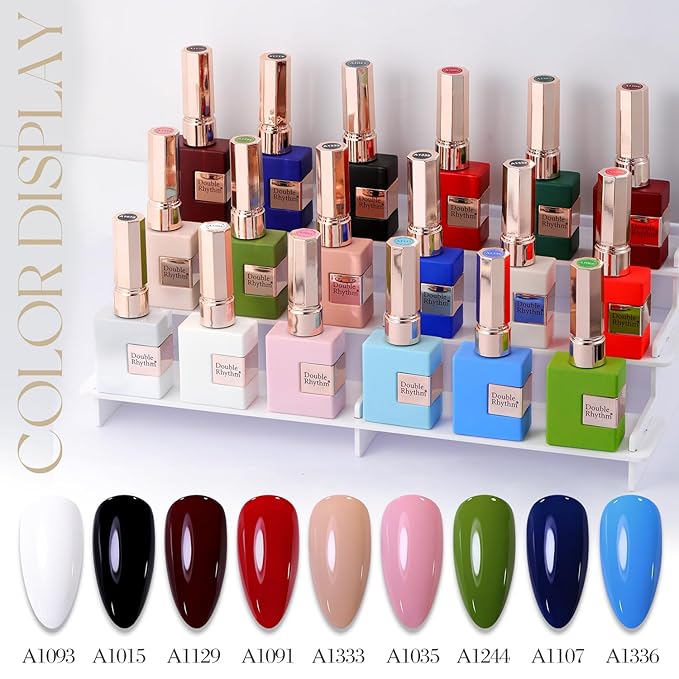 Double Rhythm 15ML Gel Nail Polish Pure Sheer Same Color Same Bottle Soak Off Gel Polish Art Manicure Salon DIY at Home for Women (Cream Beige-A1392)