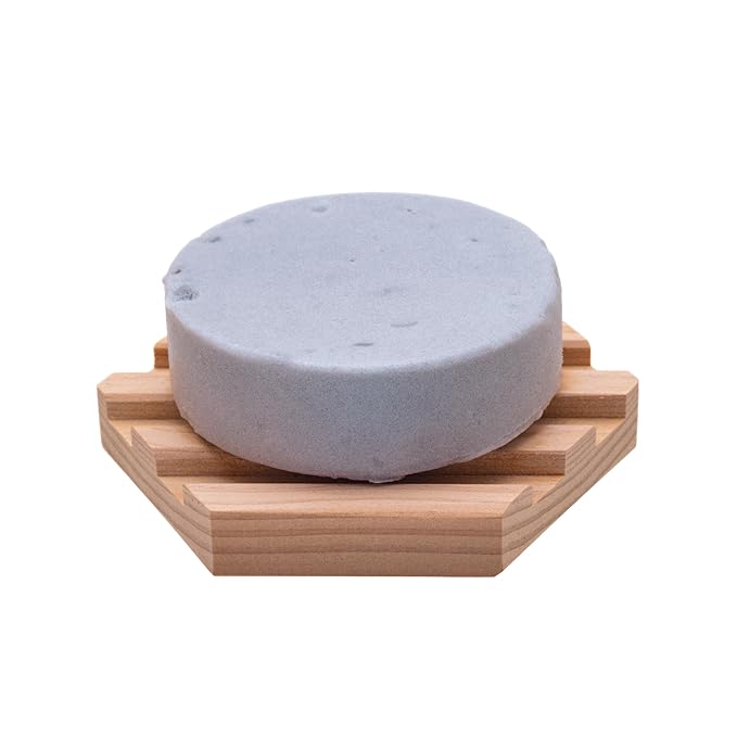 Modern Mammals Light Shampoo Bundle - Gentler Wash for Better Hair, Minimalist Hair Care, Low Lather, Fragrance-Free (2.4oz Bar & Slotted Wooden Tray)