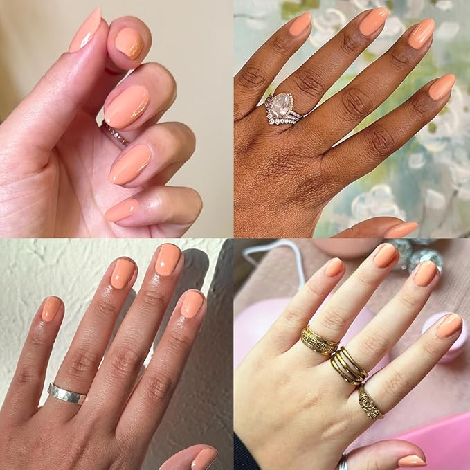 Olive & June Gel Polish | UV LED Nail Lamp Needed | Long Lasting Formula | Up to 21 Days of Wear | Damage-Free Removal | Salon-Quality Manicure, Pedicure at Home | CS | Coral