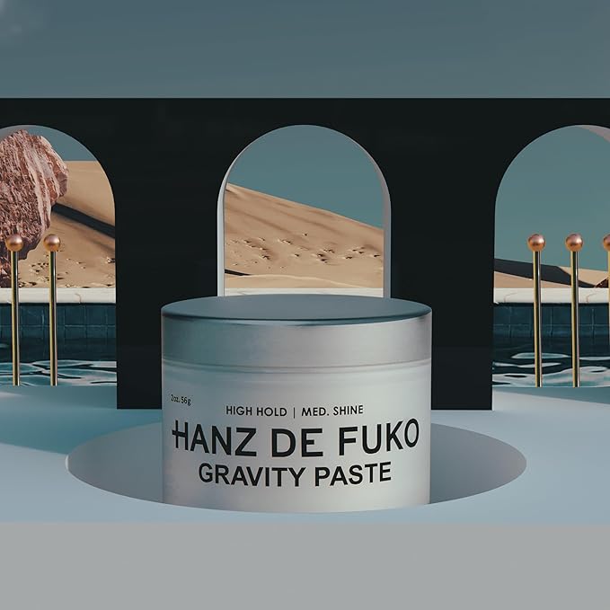 Hanz de Fuko Gravity Paste – Premium Men’s Hair Styling Paste for a High Hold, Medium Shine Finish – Super-Grip Technology for Any Hairstyle Imaginable, Works for All Hair Types – 2 oz, Travel Size